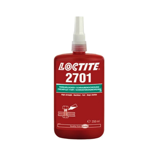 Лепило За Резби, LOCTITE 2701, Висока Якост, Подходящо За Хромирани Повърхности, Henkel, 250 милилитра